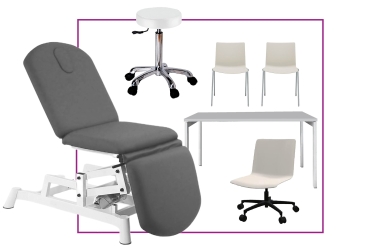 Pack de mobiliario básico con sillón eléctrico para consulta | Packs mobiliario consultas