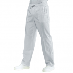 Pantalón sanitario blanco unisex, 100% algodón, 190gr, varias tallas | Pantalones sanitarios