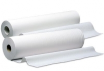 Papel de camilla de fiselina 1 capa, precorte cada 40 cm. Rollo de 85 metros. Caja de 6 unidades