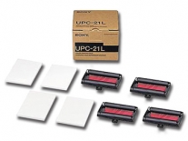 Papel Sony UPC - 21L Color. Caixa com 4 rolos + 200 suportes