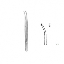 Pinza de disección Semken curva, dentada, 12.5cm. | PINZAS DE LABORATORIO