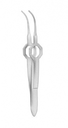 Pinza Foerster curva 9.5cm, delicada, punta de polvo de diamante | CAPILAR