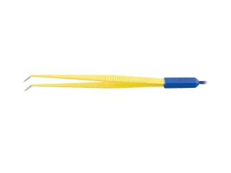 Disposable straight tweezer with 1.0 mm angled tip (15 cm)