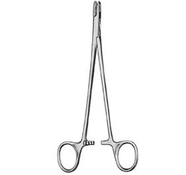 Porta-agujas Adson con ranura, 18cm | Instrumentos para suturas