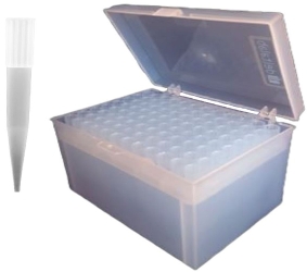 Rack de 96 puntas Gilson no estériles, micropipetas de 100-1000 microlitros