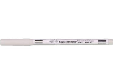 Rotulador dermográfico de fácil borrado, punta de 1mm. Color blanco | Rotuladores para la piel
