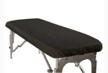Sábana cubrecamilla desechable ajustable negra, 95 x 220 cm