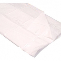 Lençol plastificado branco 75 x 100 cm.