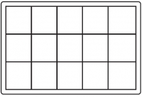 Separação variável para cesta de 60x40x10 cm. 15 compartimentos