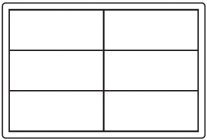 Separação variável para cesta de 60x40x10 cm. 6 compartimentos
