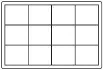 Separador variável para cesta de 60x40x20 cm. 12 compartimentos