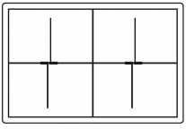 Separador variável para cesta de 60x40x20 cm. 8 compartimentos