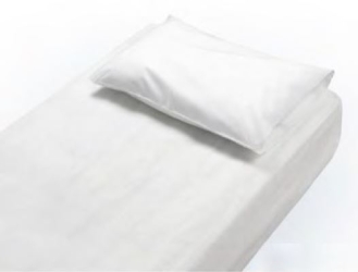 Set de sábana bajera y funda almohada cama 90cm. Caja 100 unidades