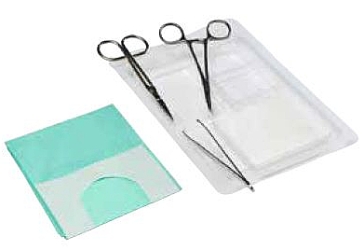 Set de suturas estéril MediSet con pinza Adson con dientes | SETS DE UN SOLO USO
