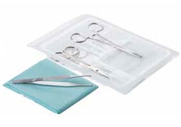 Set de suturas estéril MediSet con porta agujas