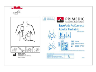 Set electrodos adultos/niños para desfibrilador HeartSave. 1 par