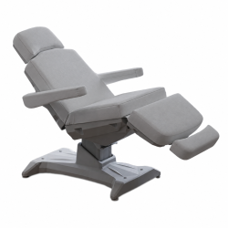 Fauteuil de table électrique multifonctionnel Deluxe Lemi X avec 4 moteurs et Trendelenburg. Base grise et tapisserie 6985