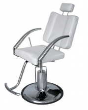 Hydraulic Platy armchair. White color.
