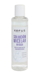 Solución micelar Bifásica desmaquillante facial Kefus. 200 ml