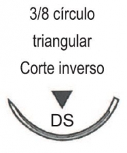 SUTURES WITH NEEDLE 3/8 TRIANGULAR REVERSE CUT CIRCLE