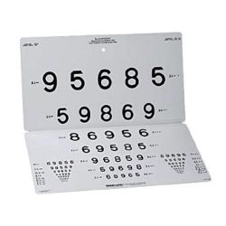 Tabla de números plegable para visión de cerca 3m, 45,7x50,8cm | Optotipos