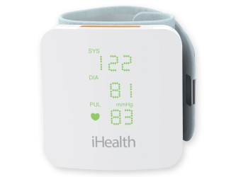 Monitor de pressão arterial sem fio iHealth de pulso com tela