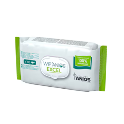 Toallitas desinfectantes para superficies Wip'Anios Excel. Paquete de 100 unidades