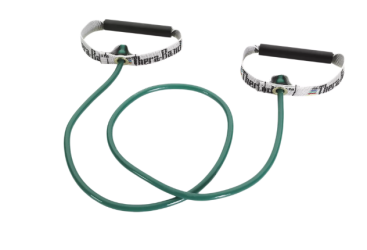Tubo elástico 1,40 m Theraband com alça acolchoada, verde