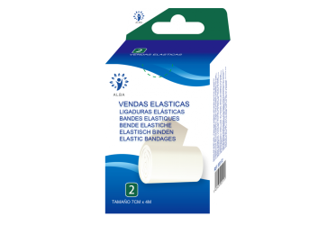 Bande élastique blanche 4m x 7cm 2 pièces avec étui individuel