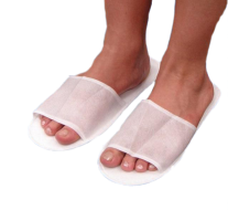 Zapatilla Blanca Abierta desechable, suela dura (Par) | Zapatillas desechables