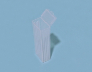 Caja de plástico para 5 portaobjetos con apertura bisagra