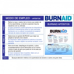 Apósito Burn aid para quemaduras 10 x 10 cm