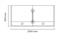 Recepción de diseño ART dos módulos, 205.6x82x109cm. Varias opciones