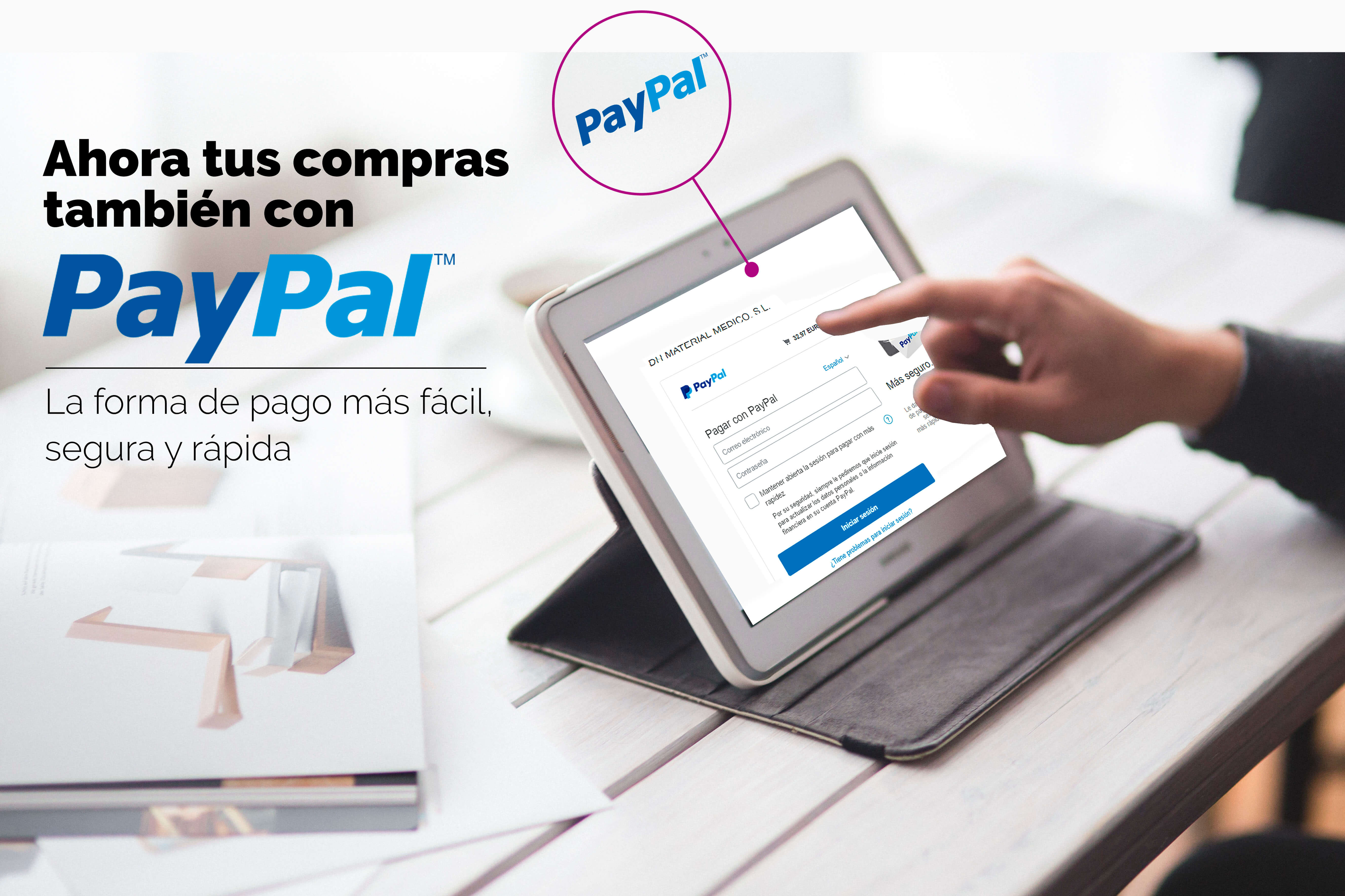 Ahora tus compras de material médico también con Paypal